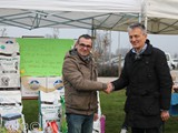 Un caloroso saluto fra Cristian di Cucciolissimi e Presidente Fanton