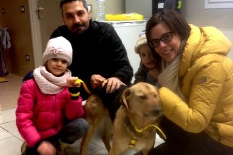 Woofie con la nuova famiglia