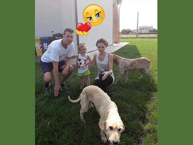 Biagio con la sua nuova famiglia